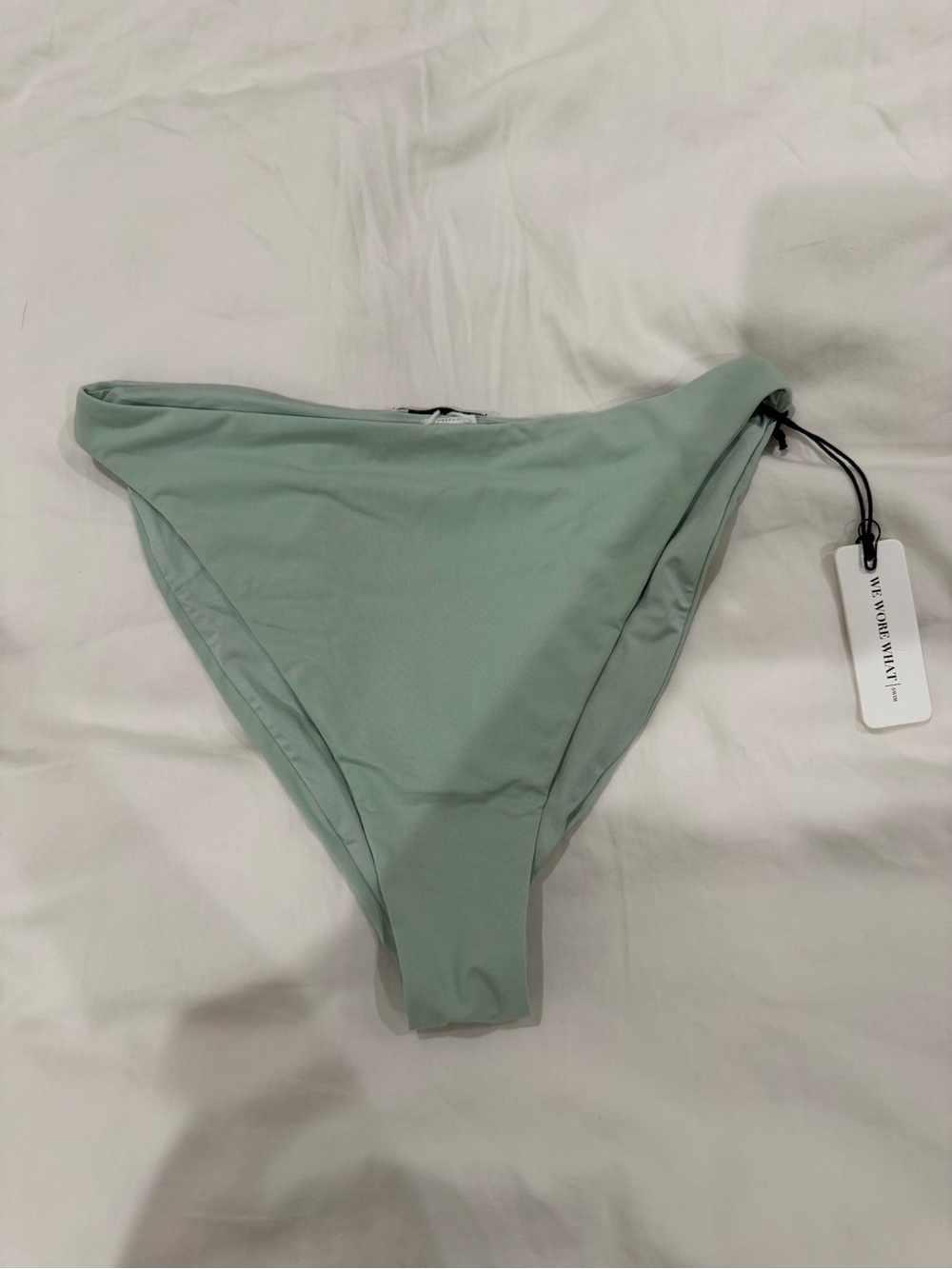 WeWoreWhat Amber Bottom Aqua Foam High-Leg Bikini Bottom NWT Mint Green Size Med